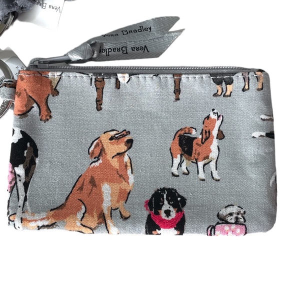 Vera Bradley Dog Show Zip ID and Lanyard Gray Grey - Picture 4 of 6